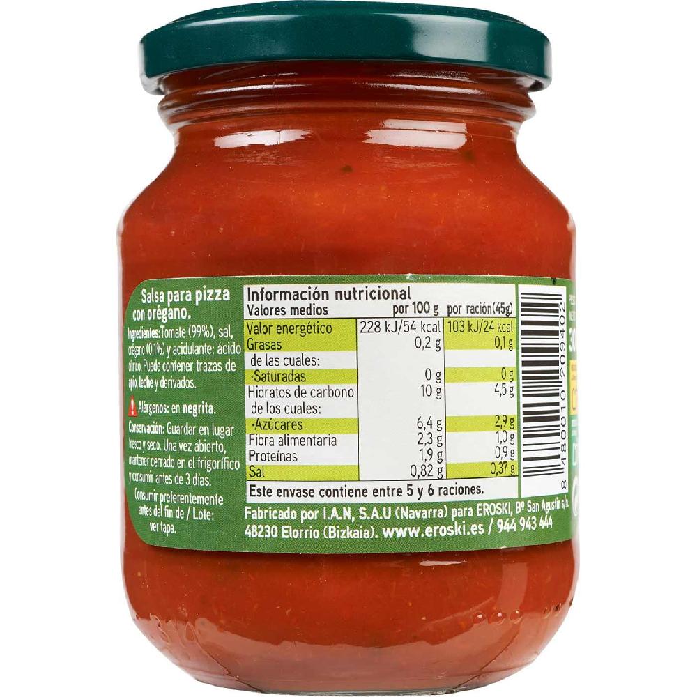 Eroski Salsa De Tomate Para Pizza EROSKI Frasco 300 G