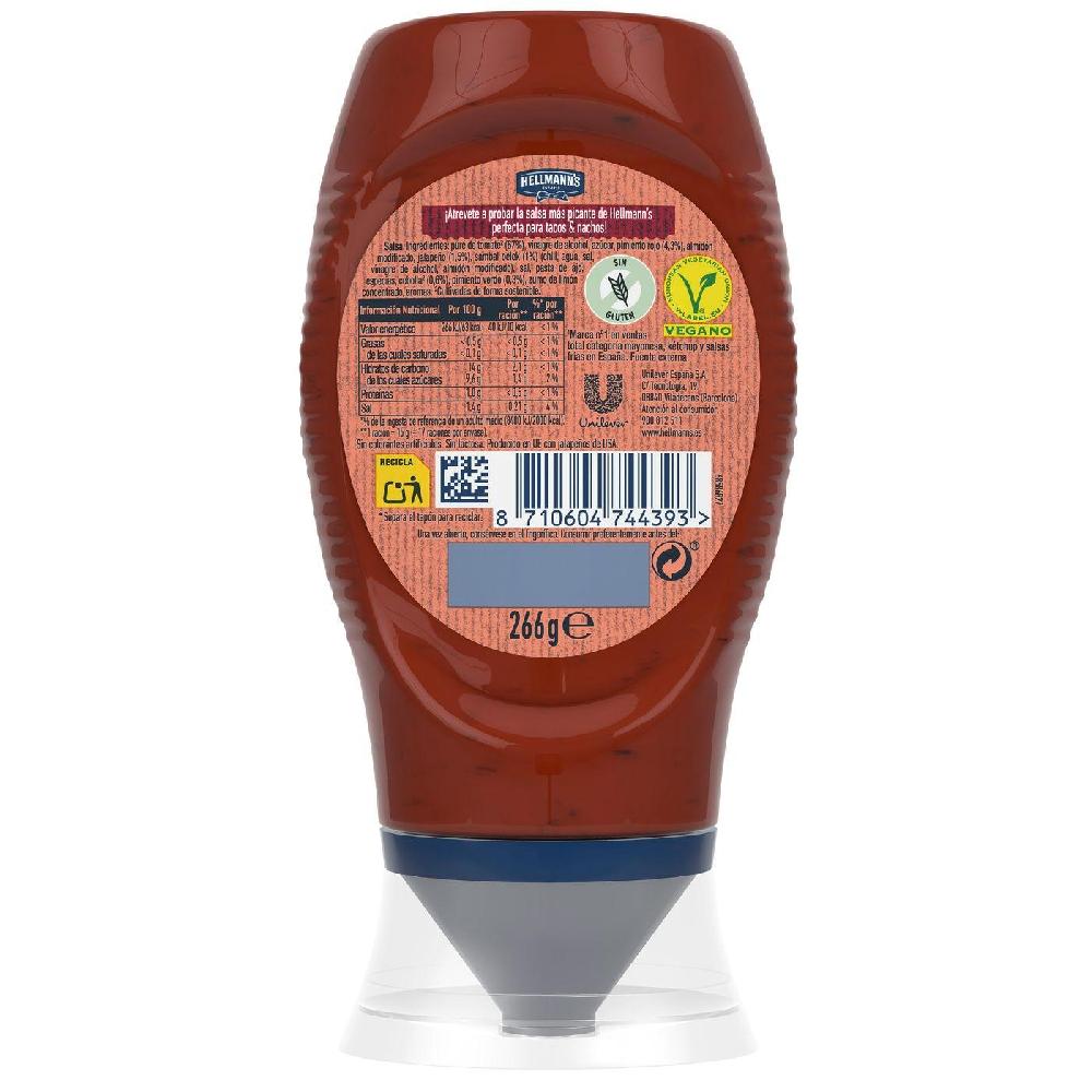 Eroski Salsa Hot Mexican HELLMANN'S Bocabajo 250 Ml