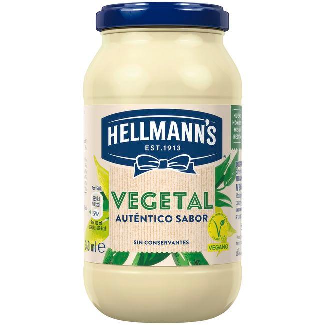 Eroski Salsa vegetal vegana HELLMANNS frasco 340 ml