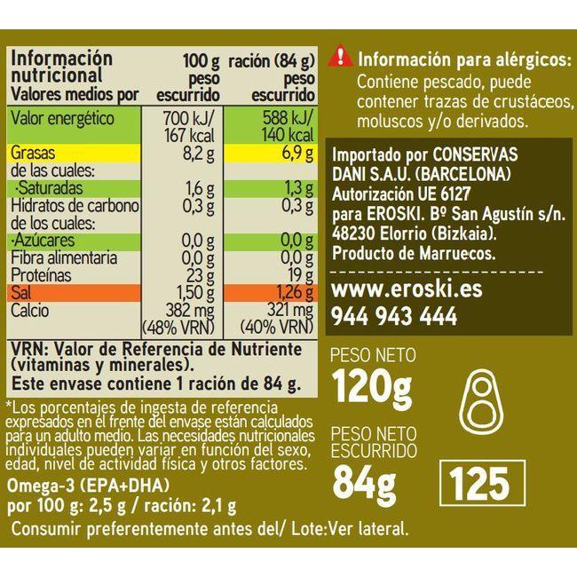 Eroski Sardina En Aceite De Oliva 3/5 Piezas EROSKI Lata 115 G