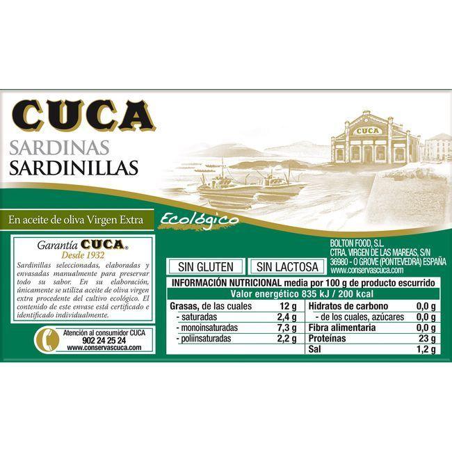 Eroski Sardinillas En Aceite De Oliva Virgen Ecológico CUCA Lata 90 G