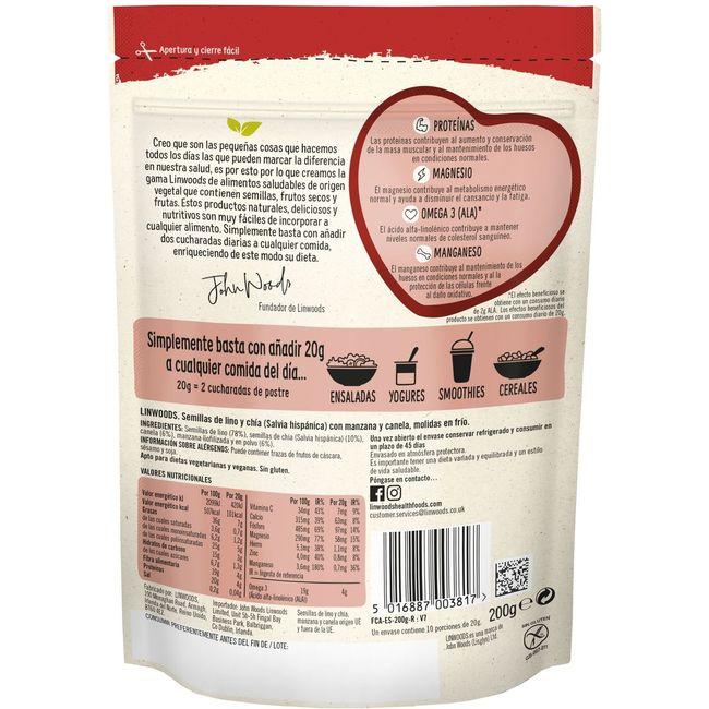 Eroski Semillas De Lino-chia-manzana LINWOODS Bolsa 200 G
