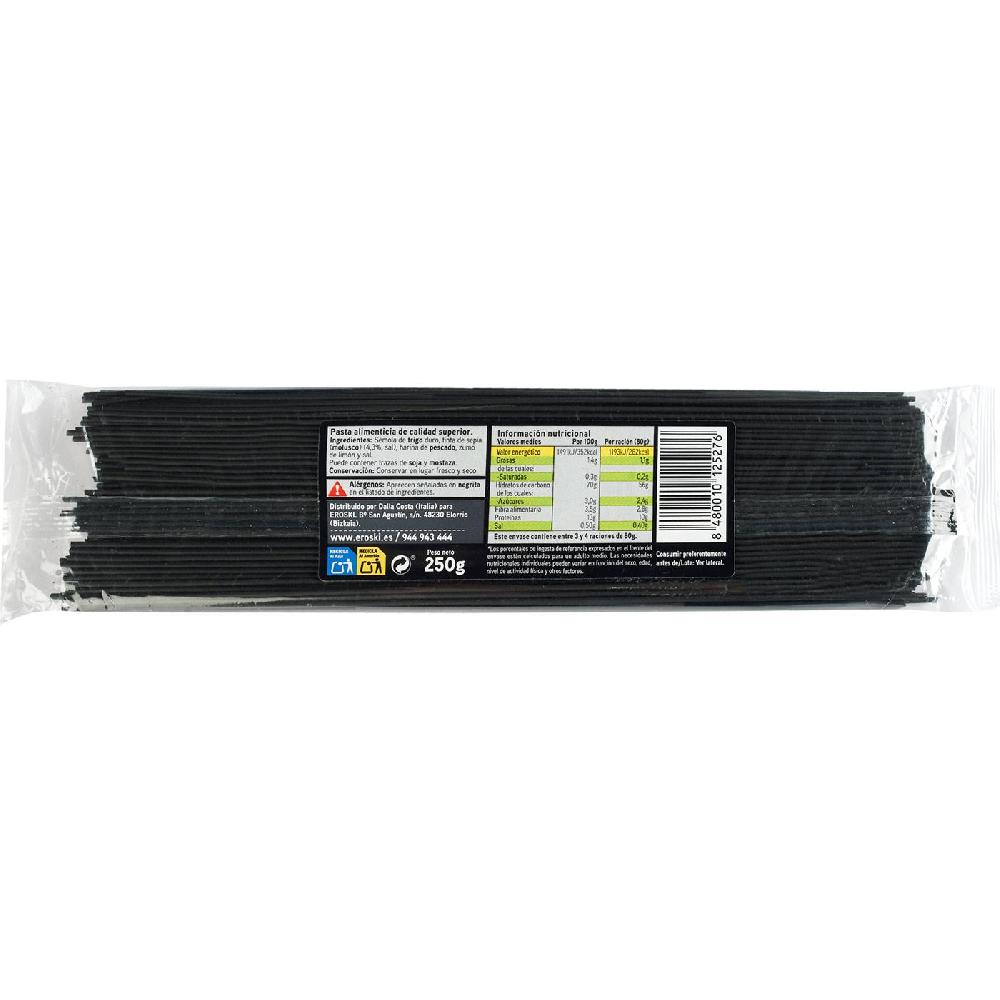 Eroski Spaghetti Al Nero Di Seppia EROSKI SELEQTIA Paquete 250 G