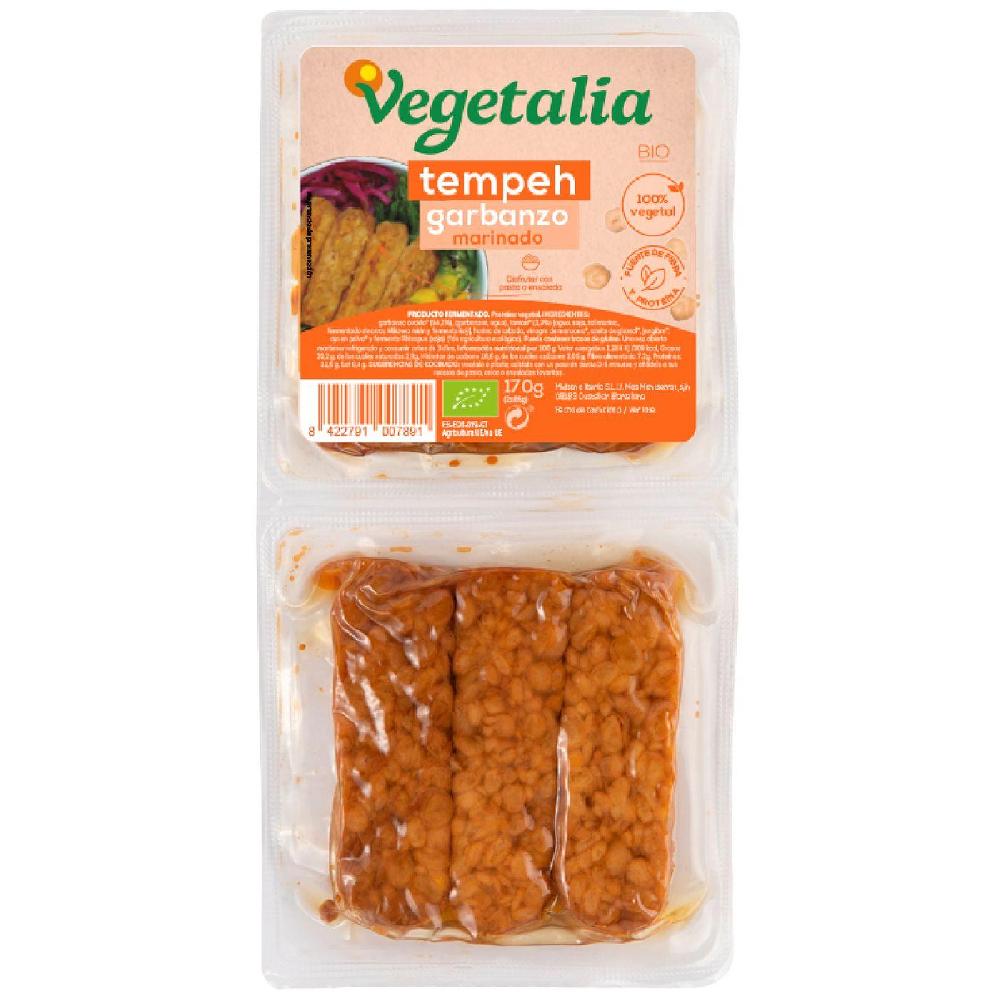 Eroski Tempe de garbanzo macerado bio ccpae VEGETALIA sobre 170 g