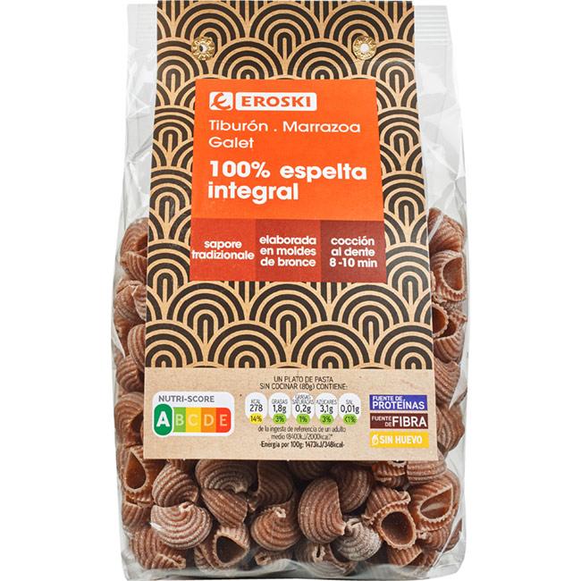 Eroski Tiburón integral de espelta EROSKI paquete 400 g