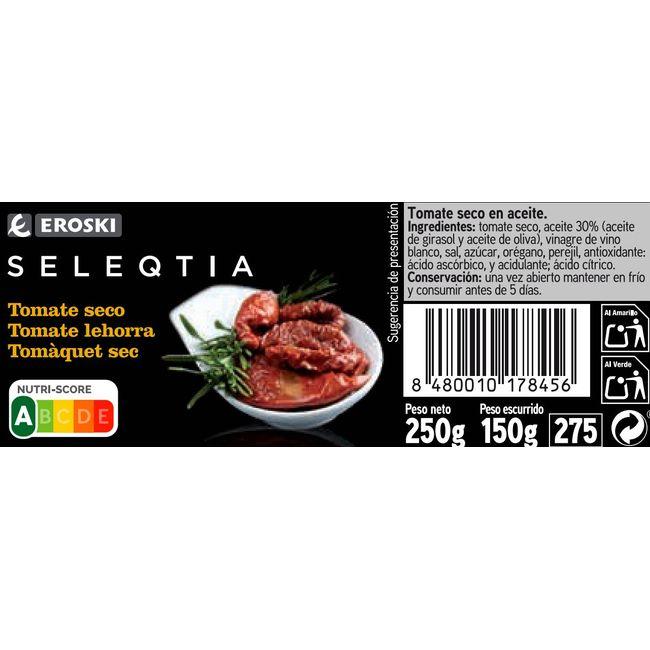 Eroski Tomate Seco En Aceite EROSKI SELEQTIA Frasco 250 G
