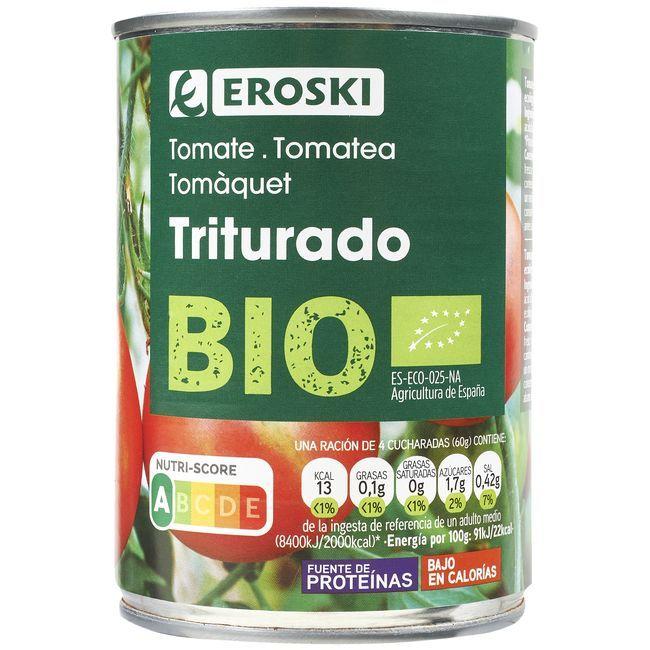 Eroski Tomate triturado ecológico EROSKI lata 400 g