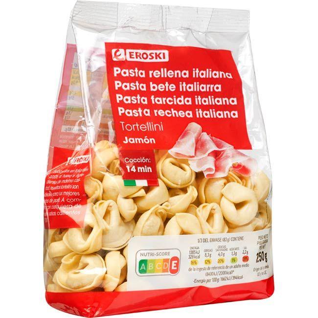 Eroski Tortellini Rellenos De Jamón EROSKI Paquete 250 G