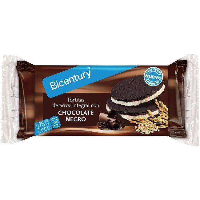 Eroski Tortitas de arroz con chocolate negro BIOCENTURY paquete 140 g