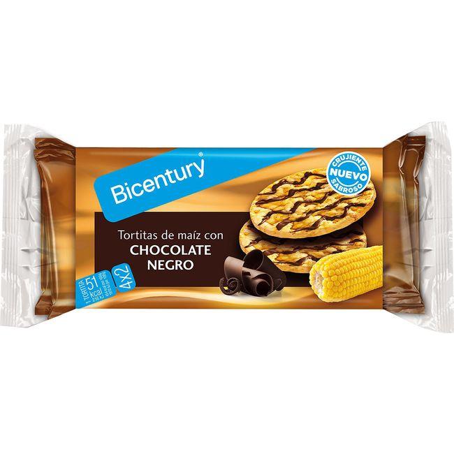 Eroski Tortitas de maíz con chocolate NACKIS paquete 90 40 g