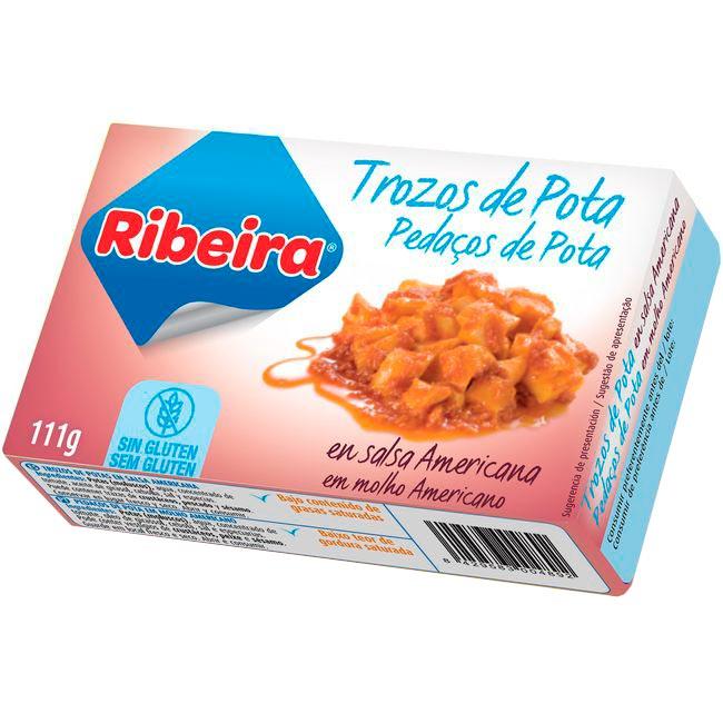 Eroski Trozos pota en salsa americana RIBEIRA lata 111 g