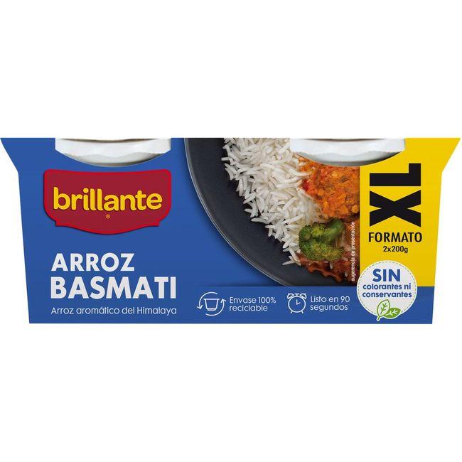 Eroski Vasito de arroz basmati XL BRILLANTE pack 2x200 g