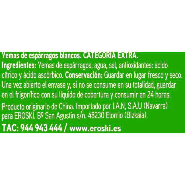 Eroski Yema De Espárrago Grueso EROSKI Frasco 110 G