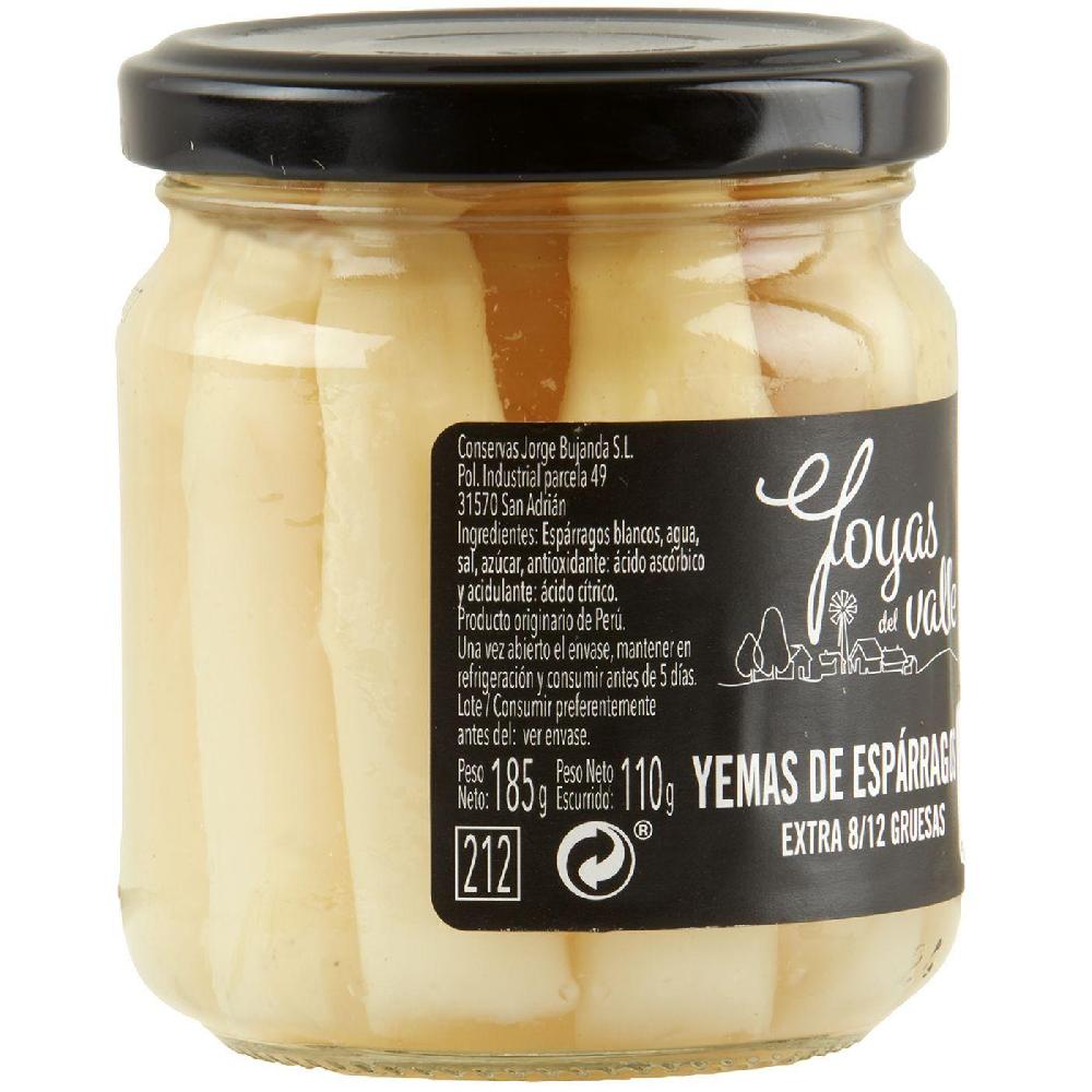 Eroski Yema Espárrago Extra 8/12 Piezas JOYAS DEL VALLE Frasco 110 G