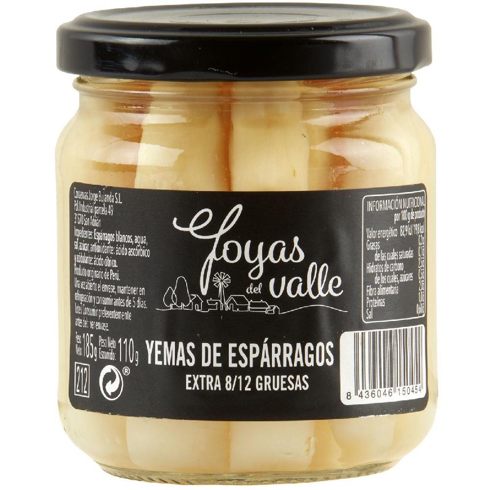 Eroski Yema espárrago extra 8/12 piezas JOYAS DEL VALLE frasco 110 g