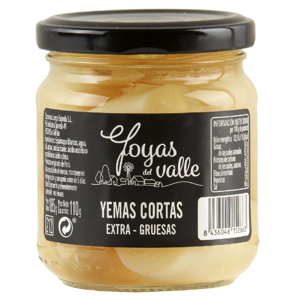 Eroski Yemas de espárrago cortas gruesas JOYAS DEL VALLE frasco 110 g