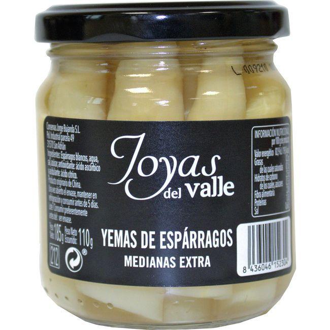 Eroski Yemas de espárrago extra medianas JOYAS DEL VALLE frasco 110 g