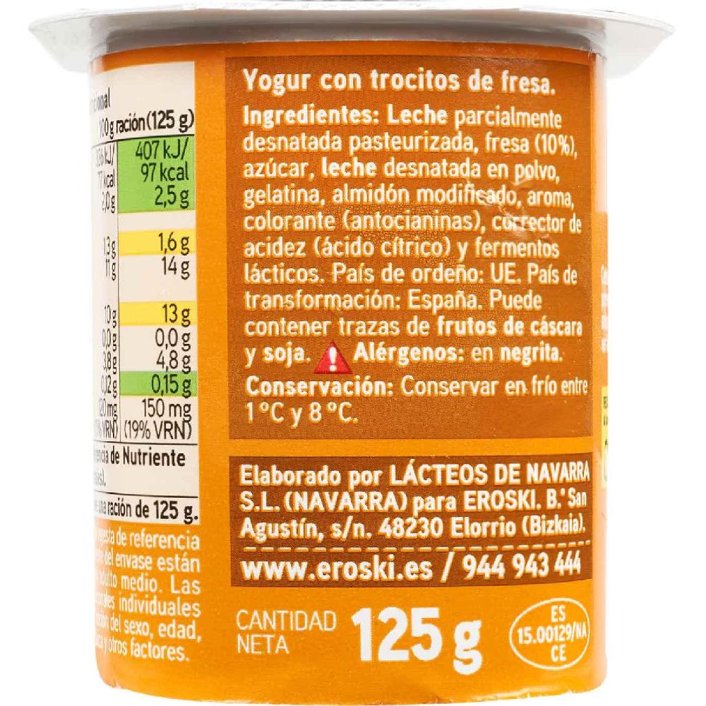 Eroski Yogur Con Fresas-albaricoque-pera-mora EROSKI Pack 8x125 G