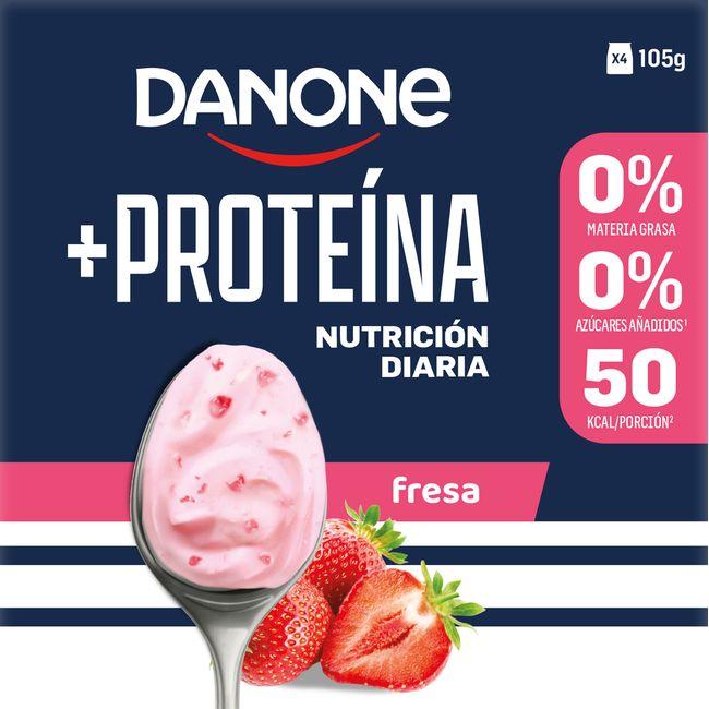 Eroski Yogur Con Proteina Y Fresa DANONE Pack 4x105 G