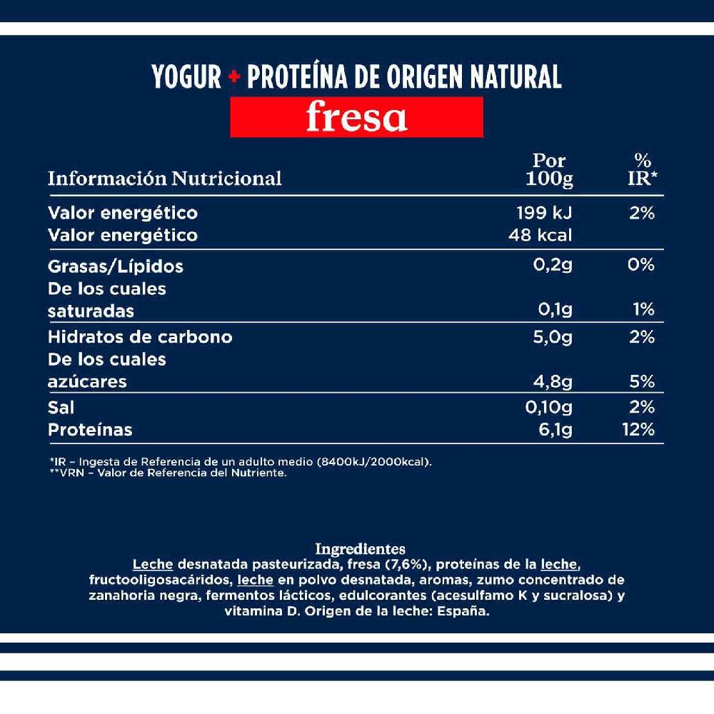 Eroski Yogur Con Proteina Y Fresa DANONE Pack 4x105 G