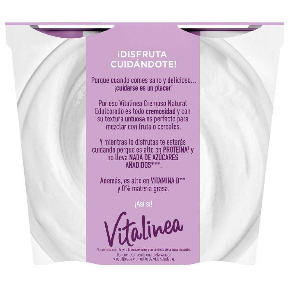 Eroski Yogur Desnat. Natural Edulcorado DANONE VITALINEA Pack 4x120 G