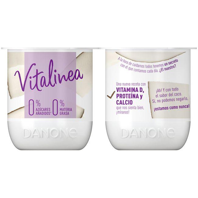 Eroski Yogur Desnatado De Coco DANONE VITALINEA Pack 4x120 G