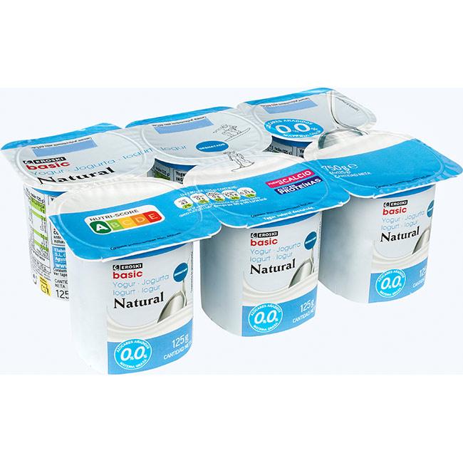 Eroski Yogur Desnatado Natural EROSKI Basic Pack 6x125 G