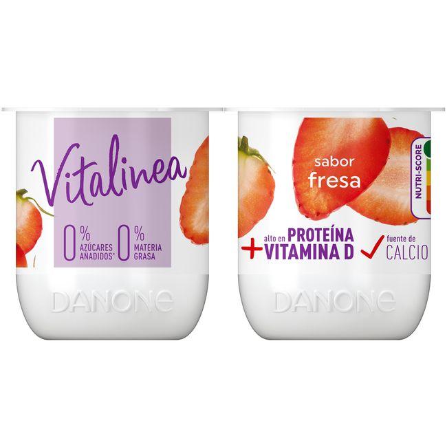 Eroski Yogur Desnatado Sabor Fresa DANONE VITALINEA Pack 4x120 G