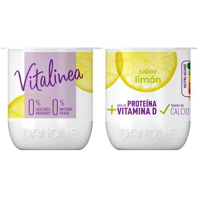Eroski Yogur Desnatado Sabor Limón DANONE VITALINEA Pack 4x120 G