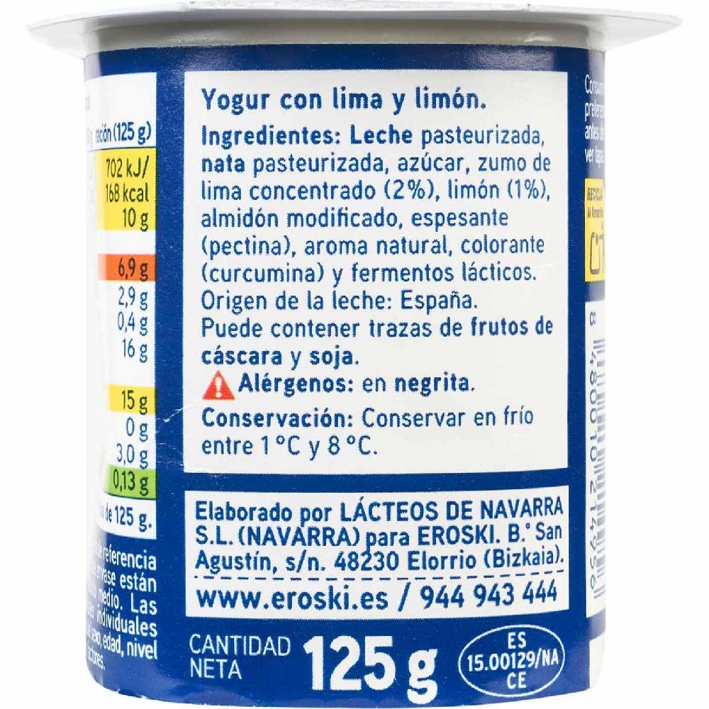 Eroski Yogur Griego Con Lima-limón EROSKI Pack 6x125 G