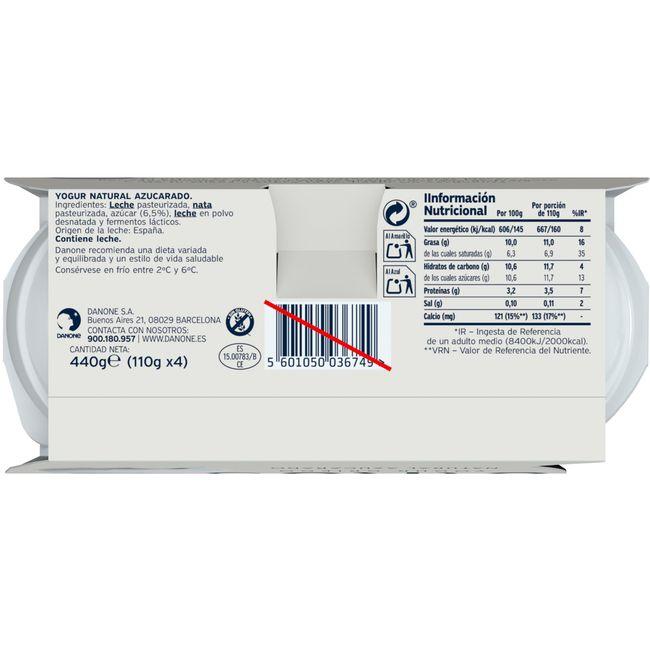 Eroski Yogur Griego Natural Azucarado OIKOS Pack 4x110 G