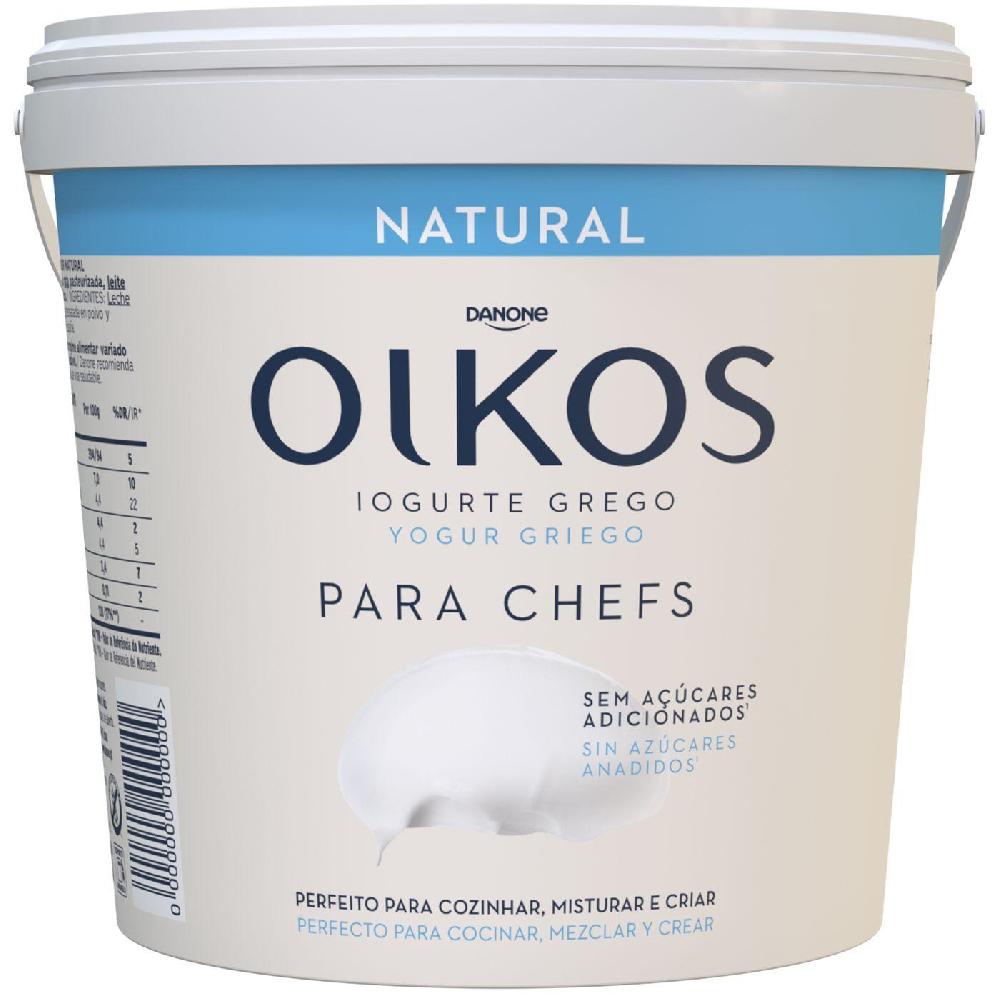 Eroski Yogur griego natural para chefs OIKOS tarrina 900 g
