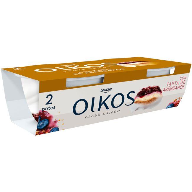Eroski Yogur griego sabor tarta de arándanos OIKOS pack 2x110 g