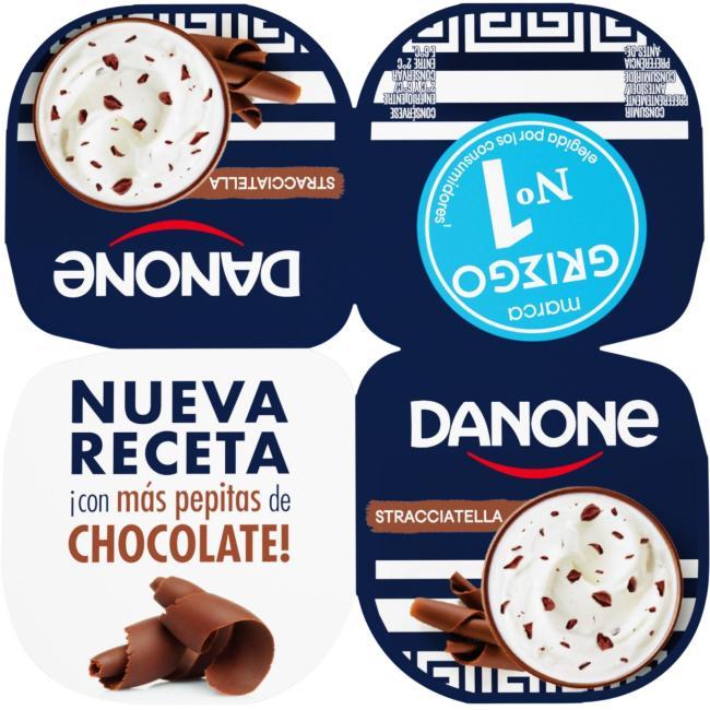 Eroski Yogur Griego Stracciatella DANONE Pack 4x110 G