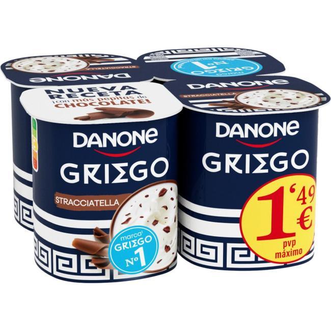 Eroski Yogur Griego Stracciatella DANONE Pack 4x110 G