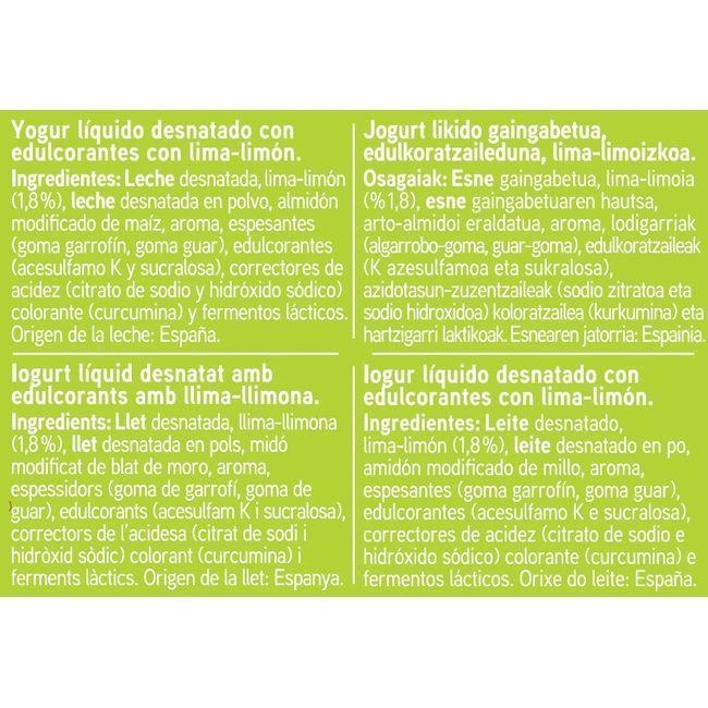 Eroski Yogur Líquido 00% Lima-limón EROSKI Botella 1 Litro