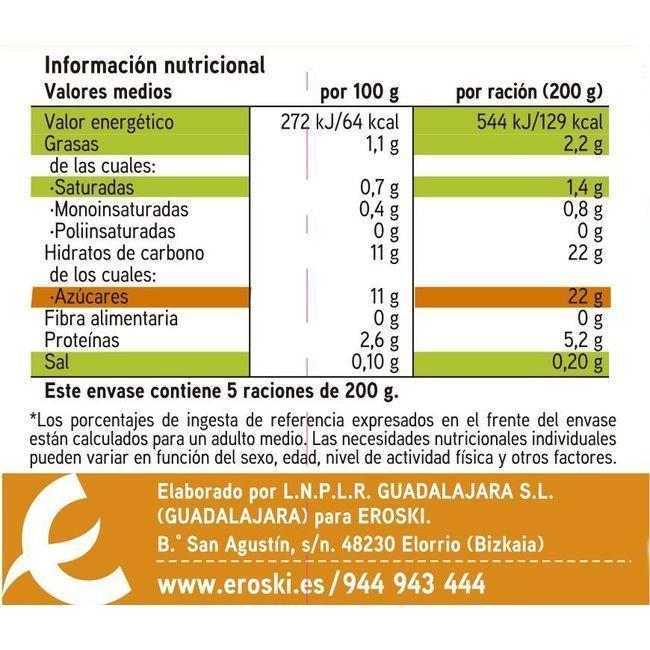 Eroski Yogur Líquido Sabor Fresa-plátano EROSKI Pack 4x180 G