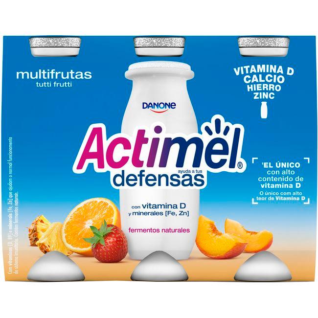 Eroski Yogur Para Beber Multifrutas ACTIMEL Pack 6x100 Ml