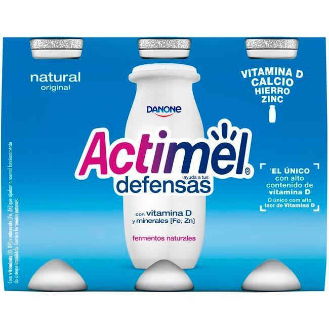 Eroski Yogur Para Beber Natural ACTIMEL Pack 6x100 G