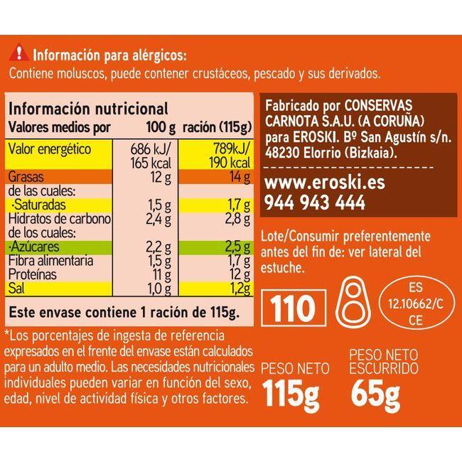 Eroski Zamburiña En Salsa De Vieira EROSKI Lata 115 G