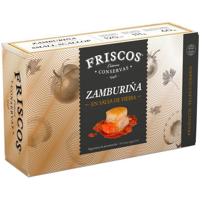 Eroski Zamburiñas en salsa vieira FRISCOS lata 111 g