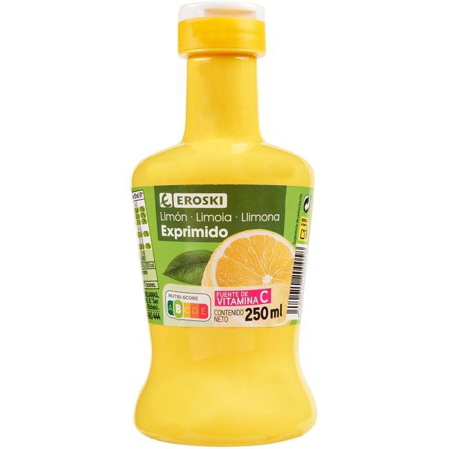 Eroski Zumo de limón exprimido EROSKI botella 250 ml