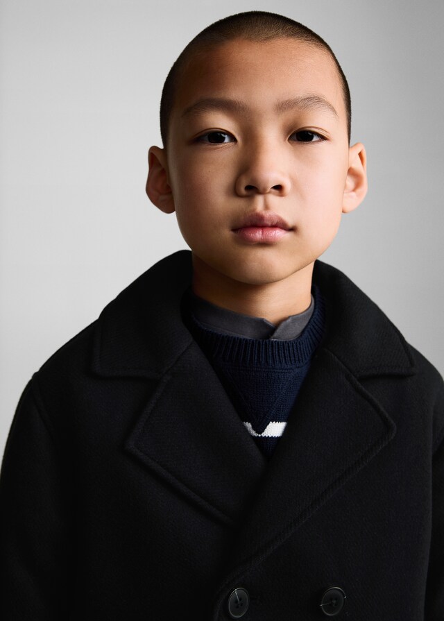 Mango Abrigo Lana Botones