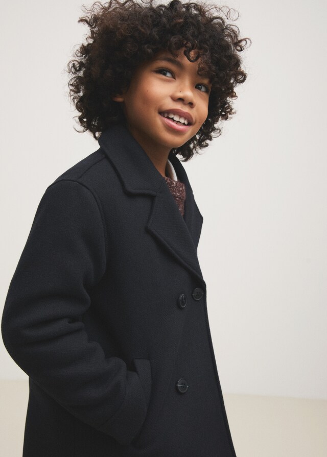 Mango Abrigo Lana Botones