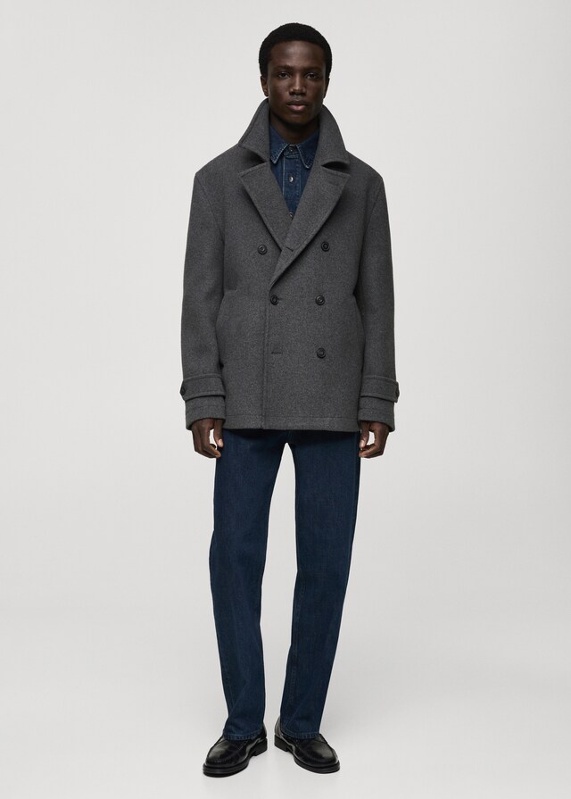 Mango Abrigo Lana Cruzado