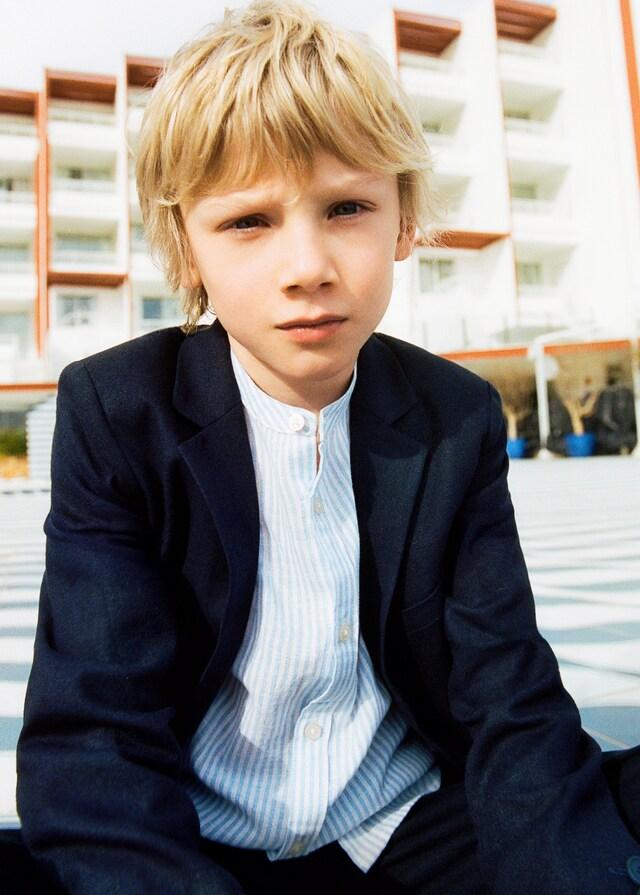 Mango Americana Lino Botones