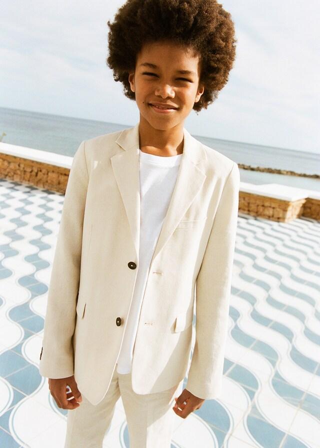 Mango Americana Lino Botones