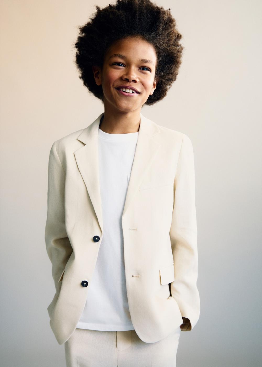 Mango Americana lino botones