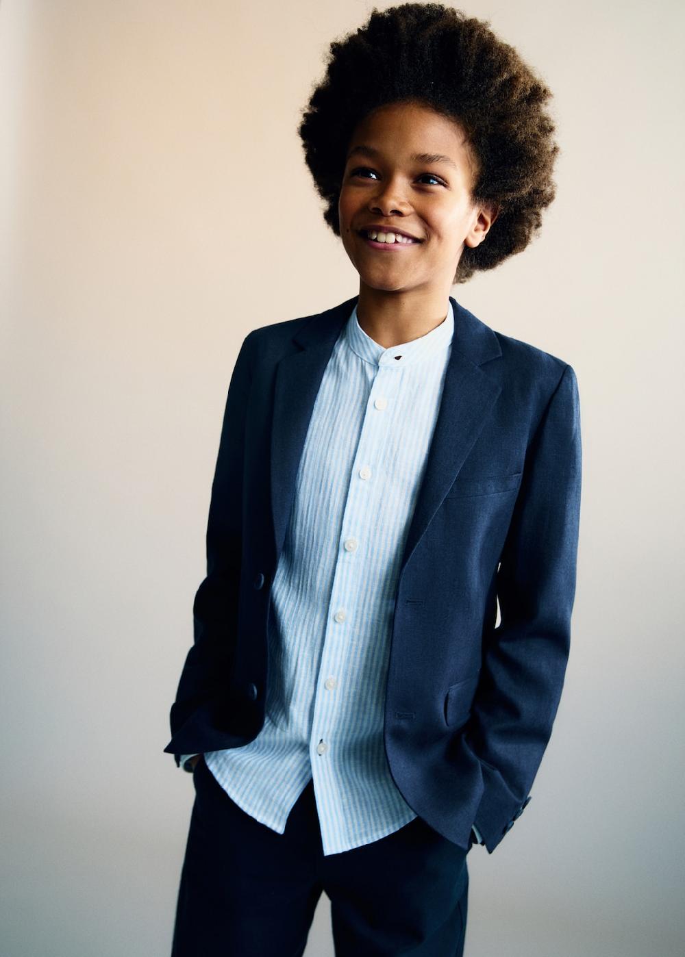 Mango Americana lino botones