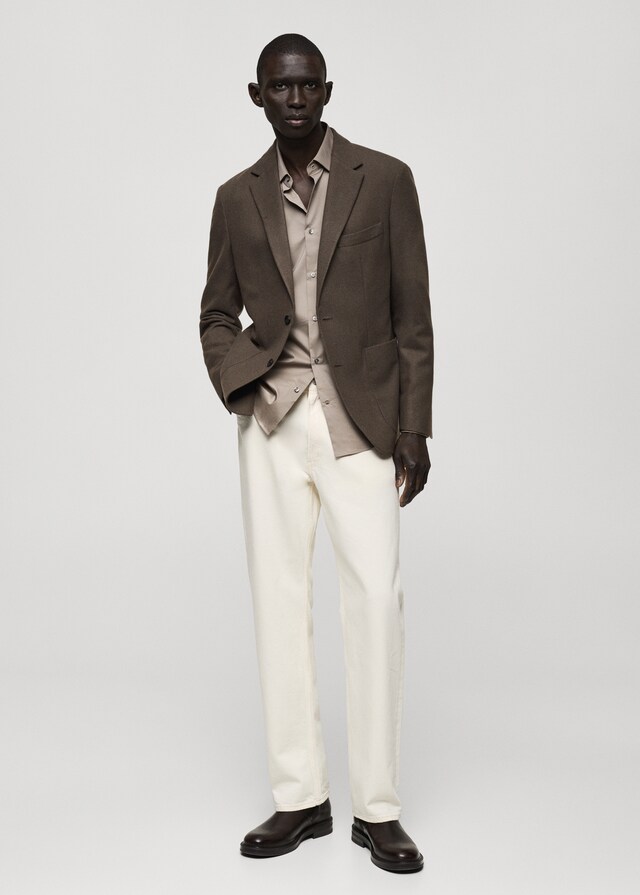 Mango Americana Mezcla Lana Slim Fit